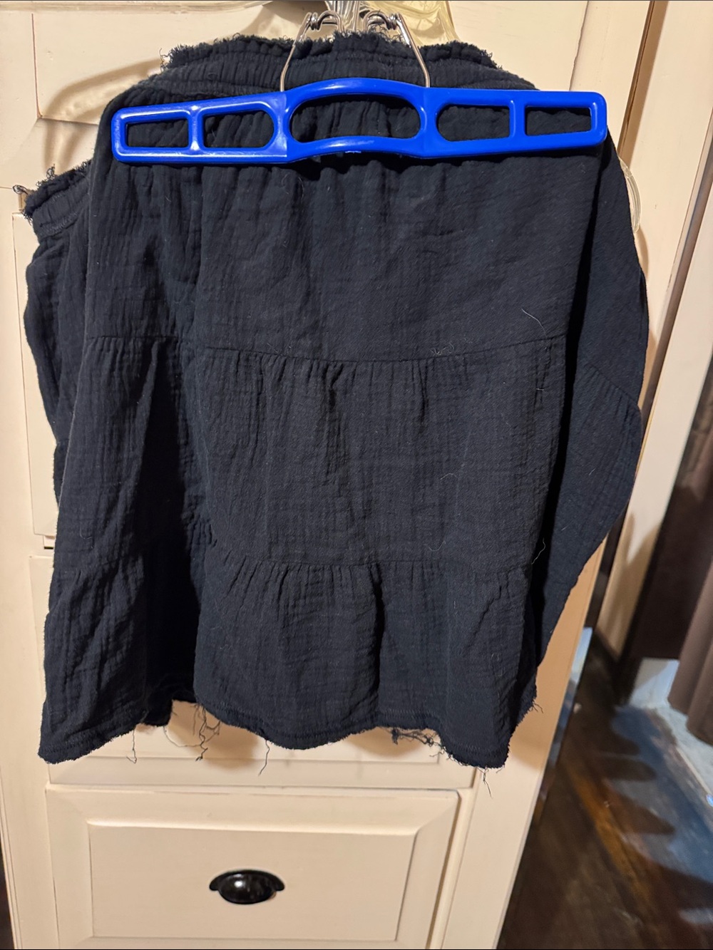 aerie Black Tiered Mini Skirt